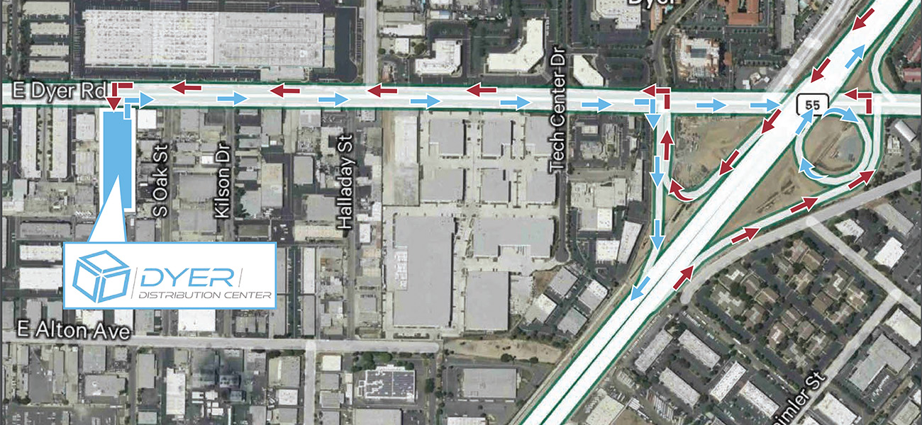 Dyer Distribution Center Corporate Neighbors Aerial